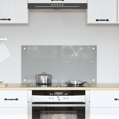 VidaXL Kuhinjski Backsplash Svijetlosiva Kaljeno staklo 80 x 40 x 0.6 cm Slike