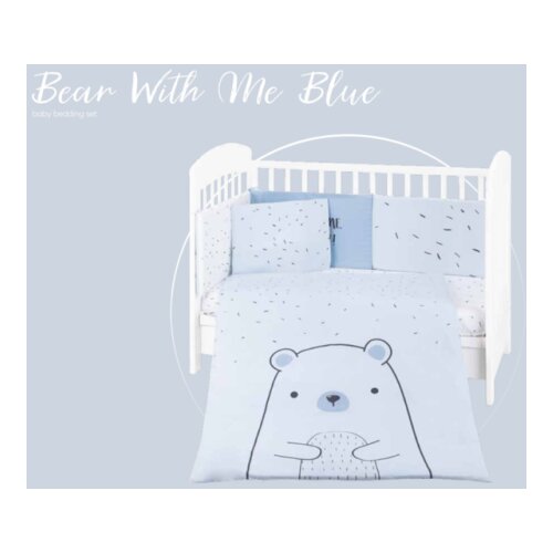 Kikka Boo komplet posteljina za krevetac 6u1 bear blue Slike