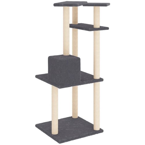  Penjalica za mačke sa stupovima za grebanje tamnosiva 123 cm Slike