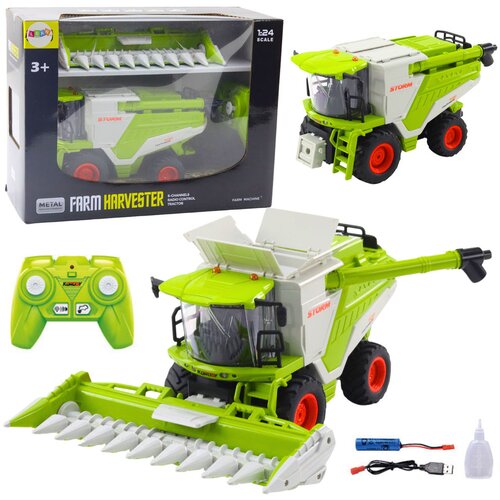  Kombajn na daljinsko upravljanje Harvester sa nastavkom za kukuruz i dimnim efektima 2in1 – zeleni Cene