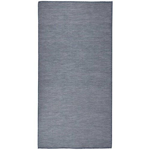 VidaXL Vanjski tepih ravnog tkanja 100 x 200 cm plavi Slike