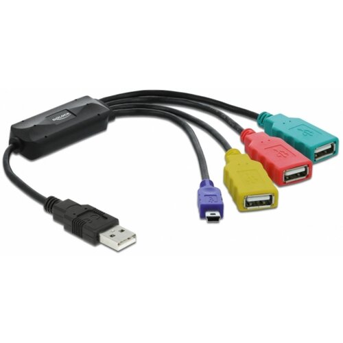 Delock Hub USB na kablu 3xA, 1x mini USB 61724 Cene