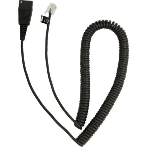 Jabra QD Cord to RJ10, coiled, 0,5 - 2 meters, for Lucent Callmaster V, VI, Cisco 79xx and PLX A22 Cene