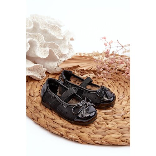 FR1 Black Children&amp;#039;s Ballerina Flats With Bow Jellema Slike
