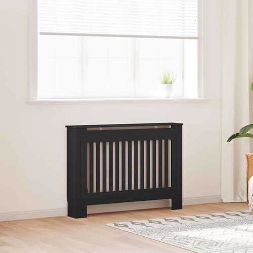 vidaXL pokrivač radijatora 2 pcs crna 112 x 19 x 81.5 cm Cene