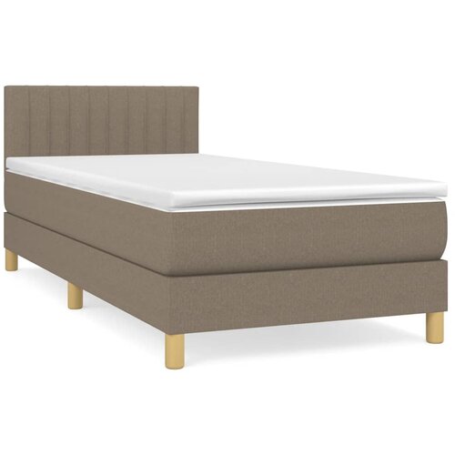 Maison Chic Box spring postelja - Vzmetna postelja z vzmetnico taupe 90x190 cm blago SL19216, (21885442) Slike