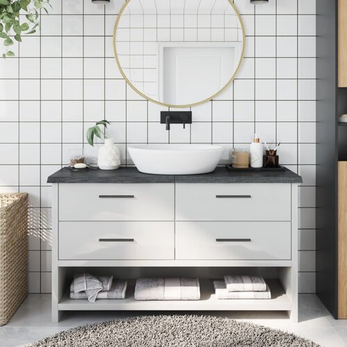  Kopalni&amp;scaron;ki pult temno siv 120x40x4 cm obdelan trden les Slike