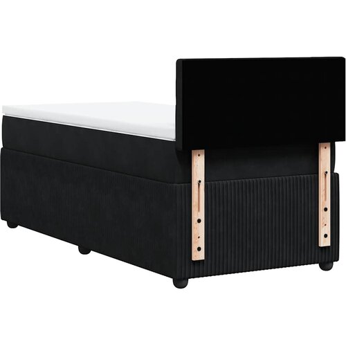 Box spring krevet s madracem crni 80 x 200 cm bar&amp;scaron;unasti Slike