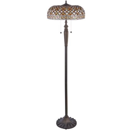 Endon 111921 - Podna lampa Tiffany MILLE FEUX, 2xE27/10W/230V, prečnik 45 cm Slike