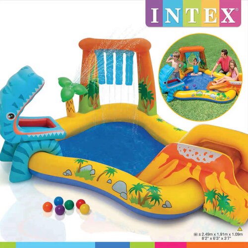 Intex dečji bazen 2.49 x 1.91 x 1.09 dinosaurus play centre Cene