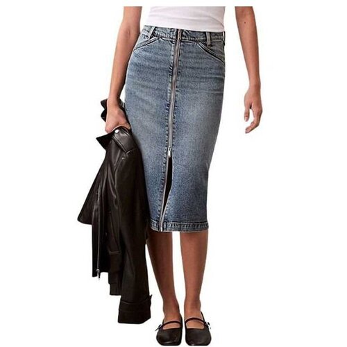 Calvin Klein midi denim suknja Slike