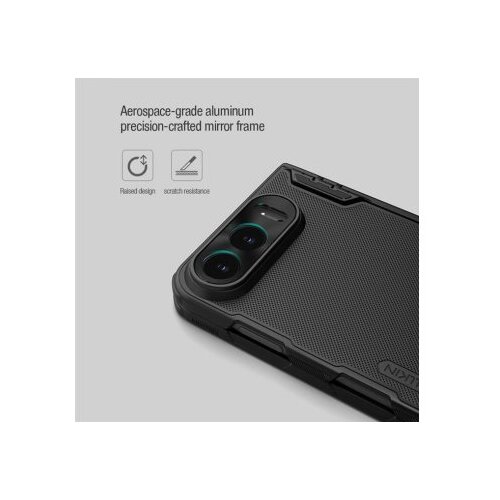 Nillkin super frosted shield fold magnetic case za iphone duo providno crna Slike