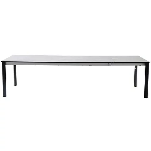 Mwh Vrtni stol (D x Š x V: 295,5 x 103 x 74 cm, Visokotlačno prešani laminat (HPL), Crne boje, Na izvlačenje)