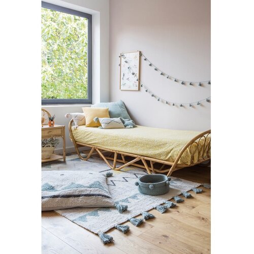 Lorena Canals Preproga iz bombaža Azteca Natural Vintage Blue - 140x200 cm Slike