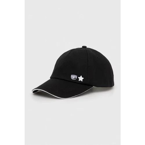 Chiara Ferragni Bombažna bejzbolska kapa črna barva