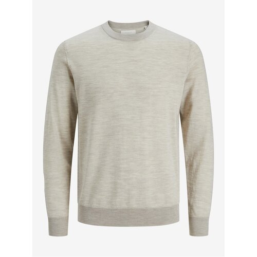 Jack &amp;amp; Jones Beige Mens Wool Sweater Mark - Men Slike