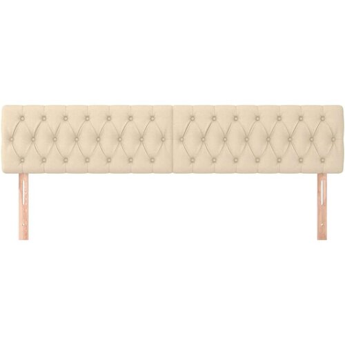  Uzglavlja 2 kom krem 100x7x78/88 cm od tkanine Slike