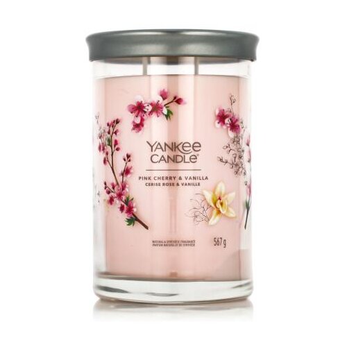 Yankee Candle Signature Pink Cherry &amp;amp; Vanilla Tumbler 567 g di&amp;scaron;eča svečka Slike