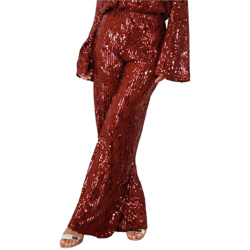 La Modeuse Lahkotne hlače & Harem hlače 76641_P181522 Bordo Cene