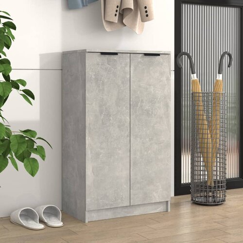 VidaXL Omarica za čevlje betonsko siva 59x35x100 cm konstruiran les Slike