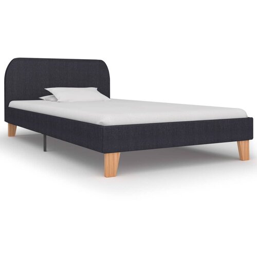 VidaXL Posteljni okvir temno sivo blago 90x200 cm, (20643252) Slike