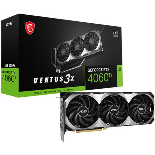 MSI grafična kartica nvidia RTX4060Ti ventus 3X oc - 16GB GDDR6 | 1xHDMI 2.1a 3xDisplayport 1.4a (V517-004R), (21097720) Cene