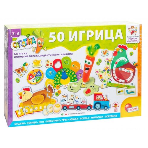 Lisciani Edukativna igra Carotina SR 50 igrica RS76710 Cene