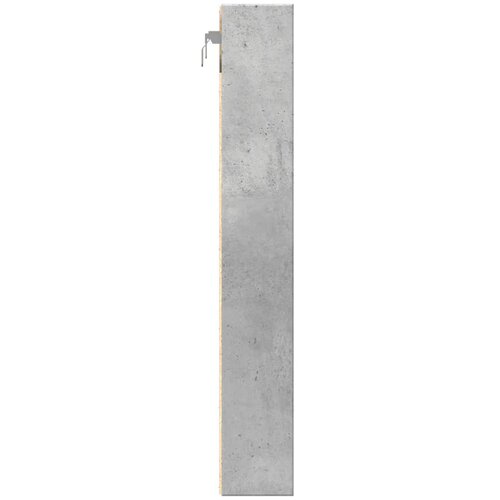  Vitrina siva boja betona 60x8,5x58 cm konstruirano drvo Slike