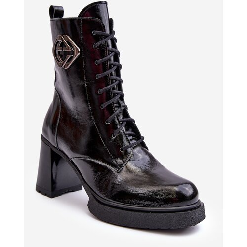 Kesi Women's leather high ankle boots black Lemar Danel Slike