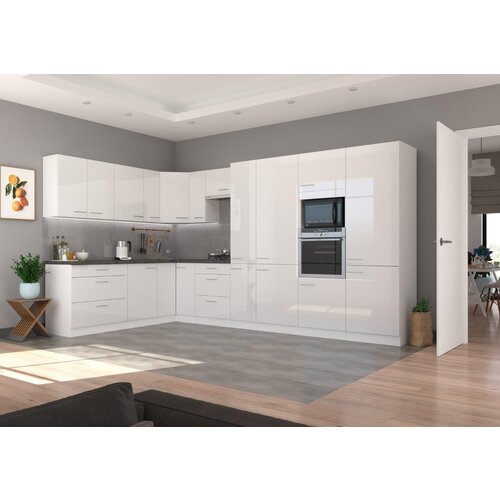  Kotni kuhinjski blok ELZA 230 x 370 cm - z pultom Cene