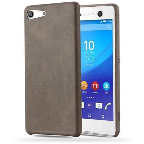  case, združljiv s sonyjem v vintage brown - hard case zaščitni pokrov iz imitacije usnja, (20566865) Cene