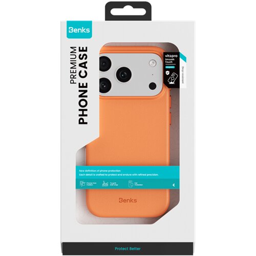 Benks Magnetic Vita Pro silikonska maskica za iPhone 17 Pro Max narančasta (gumb za upravljanje kamerom) Cijene