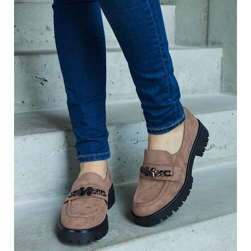 VINCEZA Brown suede loafers Slike