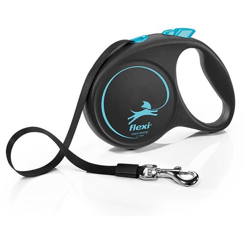 Flexi black design - automatski povodac za pse (plavi) l traka Slike