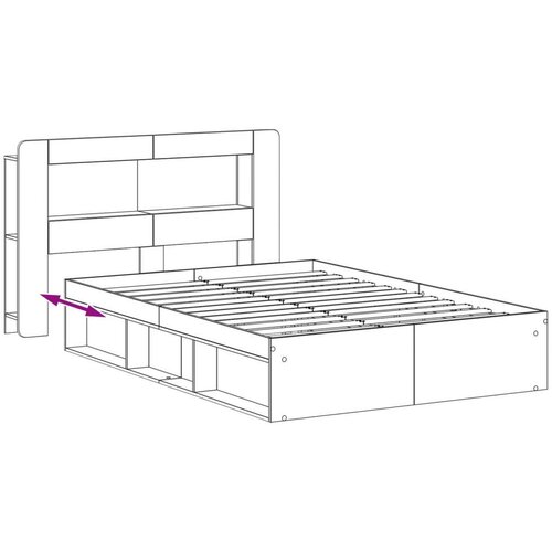  Okvir kreveta s pohranom Bijela 160 x 200 cm Konstruirano drvo Slike