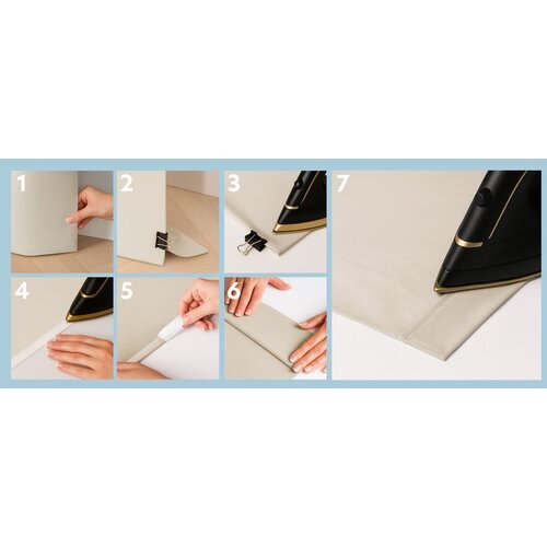 Restilo zasłona CARLI kolor stalowy gładki styl klasyczny troczki 25x1,5cm materiał oxford 140x250 Slike