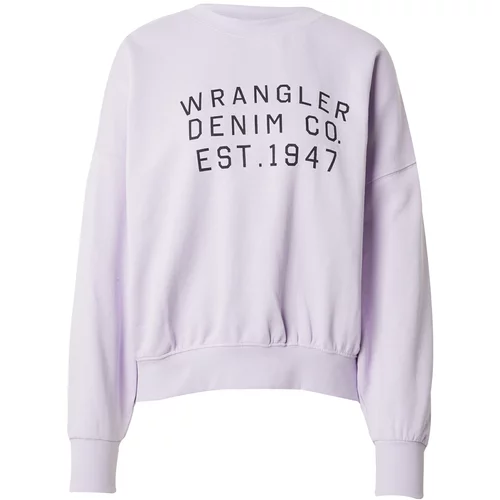 Wrangler Sweater majica lila / crna