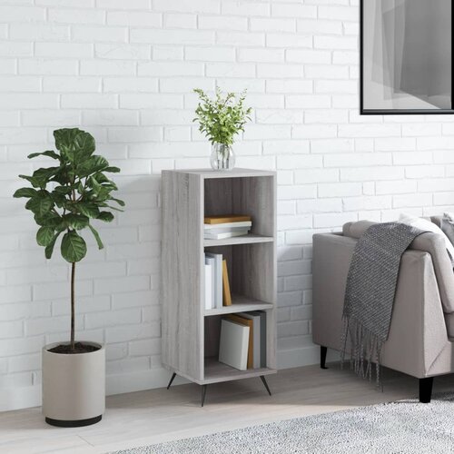 VidaXL Omarica s policami siva sonoma 34,5x32,5x90 cm inženirski les Slike