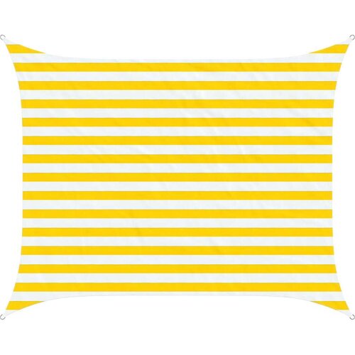  Jedro za sunce PU premazani Oxford - Žuta i bijela 2 x 2 5 m Slike
