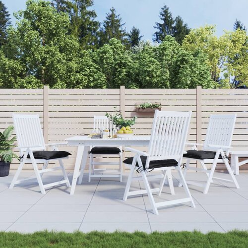 VidaXL Jastuci za stolice 4 kom crni 40 x 40 x 7 cm od tkanine Oxford Slike