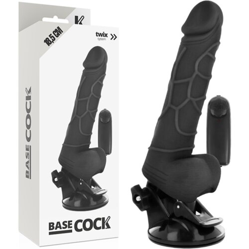 BaseCock REALISTIČNI VIBRATOR NA DALJINSKO UPRAVLJANJE ČRN 18,5 CM ČRNI TALLA 1, (21264087) Slike