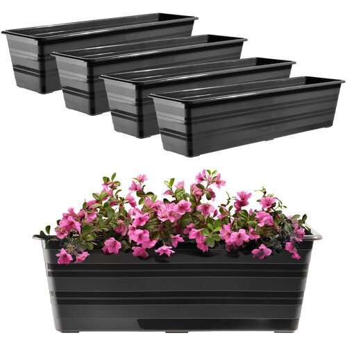 KADAX balkonski cvetlični lonec velik cvetlični lonec 60 cm paket rož 4 kosi stojalo za rože, (5000346086) Cene