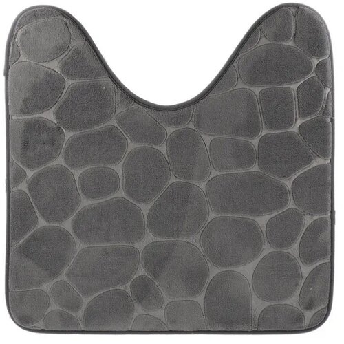 Tendance kupaonski tepih za wc &scaron;koljku pebble, 45&times;50 cm, memorijska pjena, tamno sivi Cijene