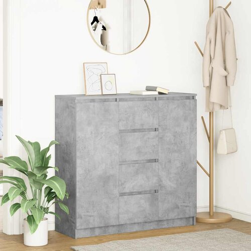 vidaXL Komoda s ladicama beton siva 100,5x35x98,5 cm konstruirano drvo Cijene