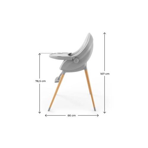 Kinderkraft stolica za hranjenje 2U1 fini up grey KHFINIUPGRY0000 Slike