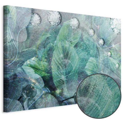  Slika - Turquoise Leaves (1 Part) Wide 120x80 Cene