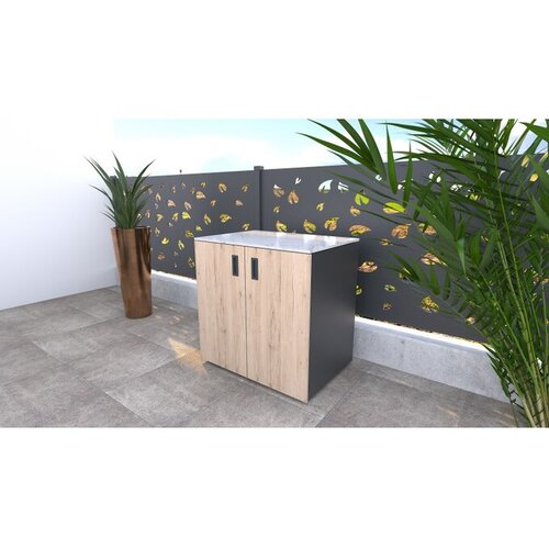 MS Viscom Kuhinjski ormarić za ljetnu kuhinju (D x &amp;Scaron; x V: 90 x 63 x 92 cm, Hrast) Slike