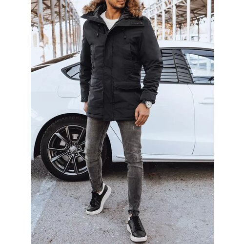 DStreet Black men&amp;#039;s winter hooded jacket TX4312 Slike