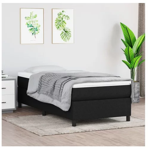  Box spring posteljni okvir črn 90x200 cm blago
