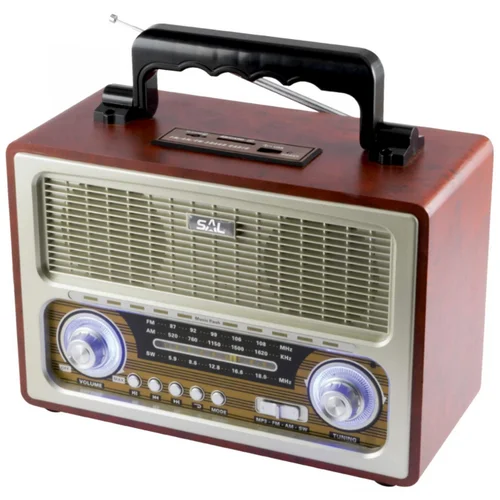 Sal Retro radio + BT bežični zvučnik, 4in1, FM, MP3, AUX - RRT 3B